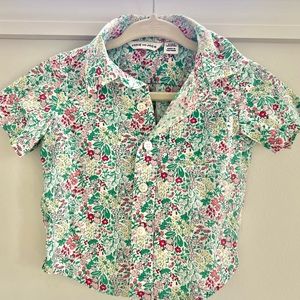 Janie and Jack Spring/Easter floral short sleeve button down